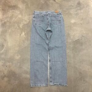 Y2K wrangler relaxed fit western style men's light wash jeans skater‎ baggy 36
